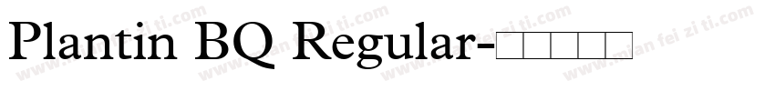 Plantin BQ Regular字体转换